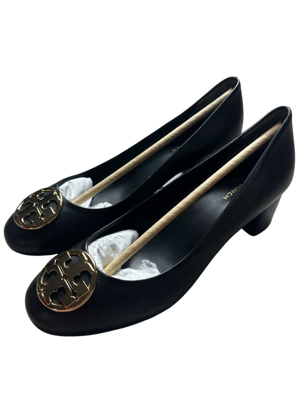 TORY BURCH: NWT/ NIB: Chelsea Pumps, Napa Leather Black Close Toe Heels - 6 1/2
